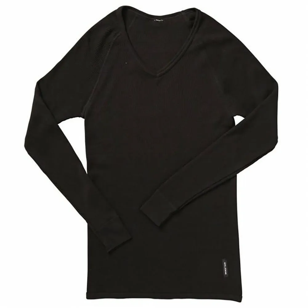 2x Holeproof Aircel Thermal Mens T-shirt Long Sleeve Black Tee Top MYPU1A Bulk Base Layer