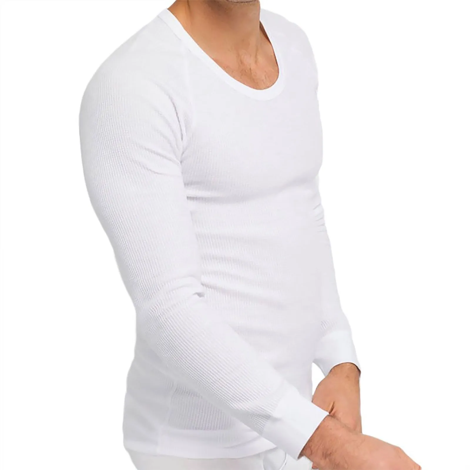 2x Holeproof Aircel Thermal Mens T-shirt Long Sleeve Black White Tee Top MYPU1A Base Layer