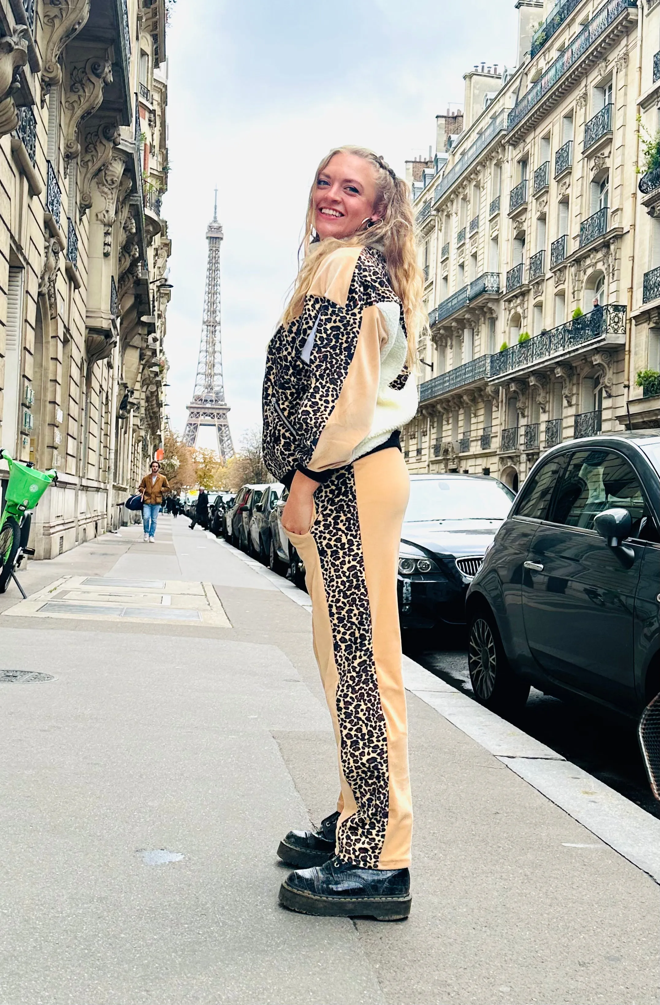 Caramel X Leopard Velour Zip Tracksuit Jacket