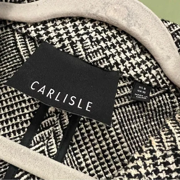 Carlisle Black   White Collared Peacoat