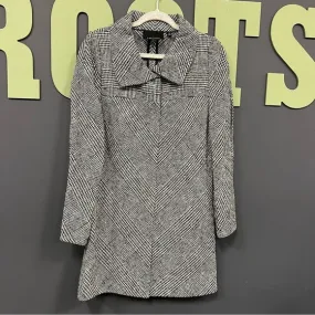 Carlisle Black   White Collared Peacoat