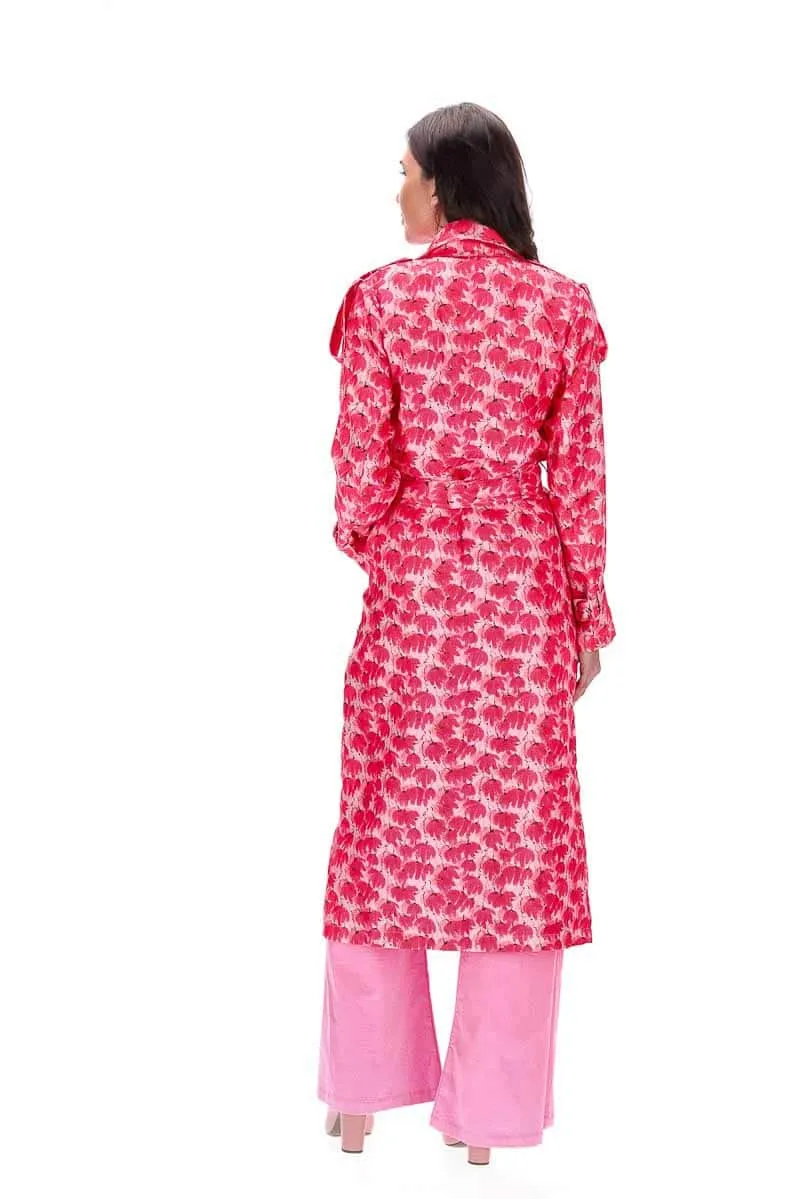 Carrie Trench Pink Fluro