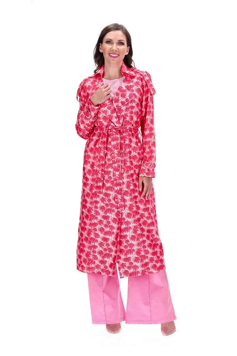 Carrie Trench Pink Fluro