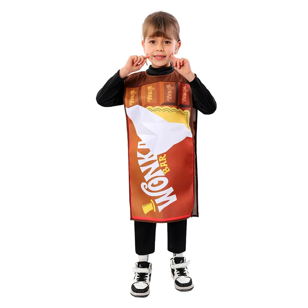 Charlie and the Chocolate Factory Kids Children Chocolate Coupon Cosplay Costume Outfits Halloween Carnival Suit