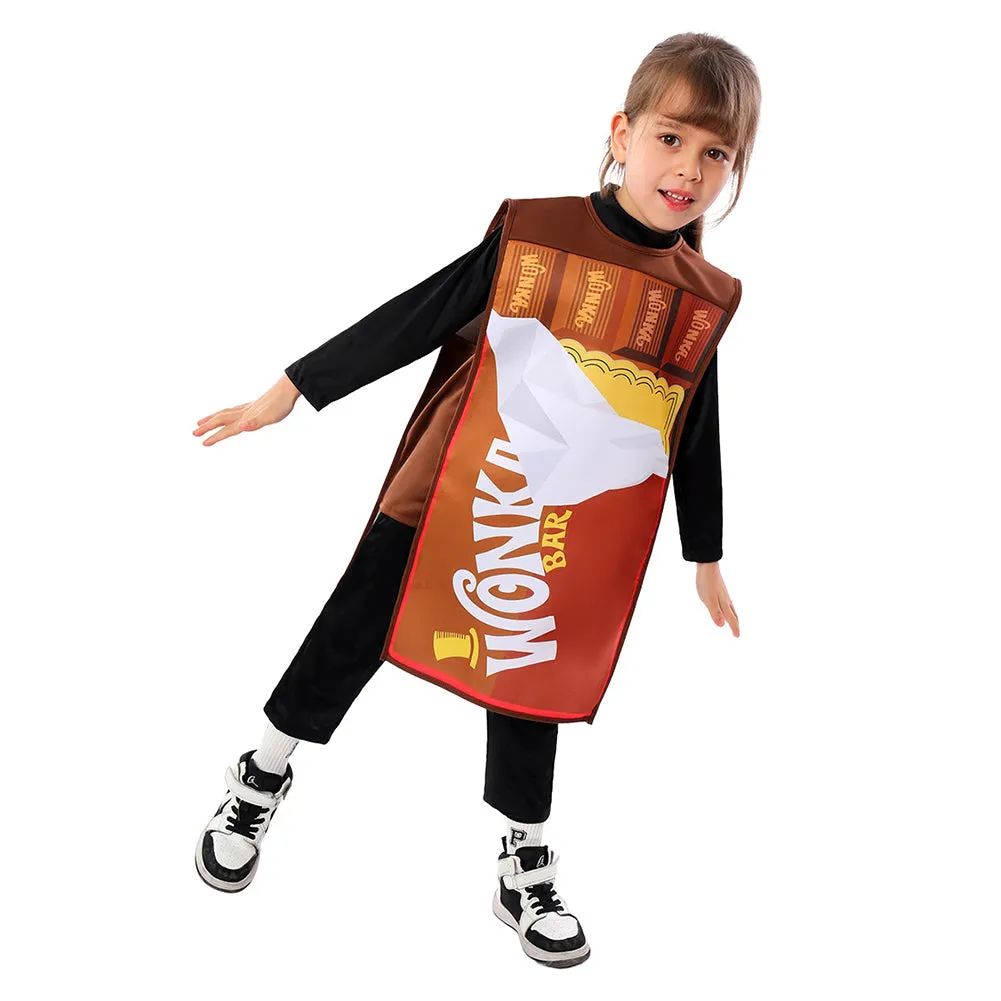 Charlie and the Chocolate Factory Kids Children Chocolate Coupon Cosplay Costume Outfits Halloween Carnival Suit
