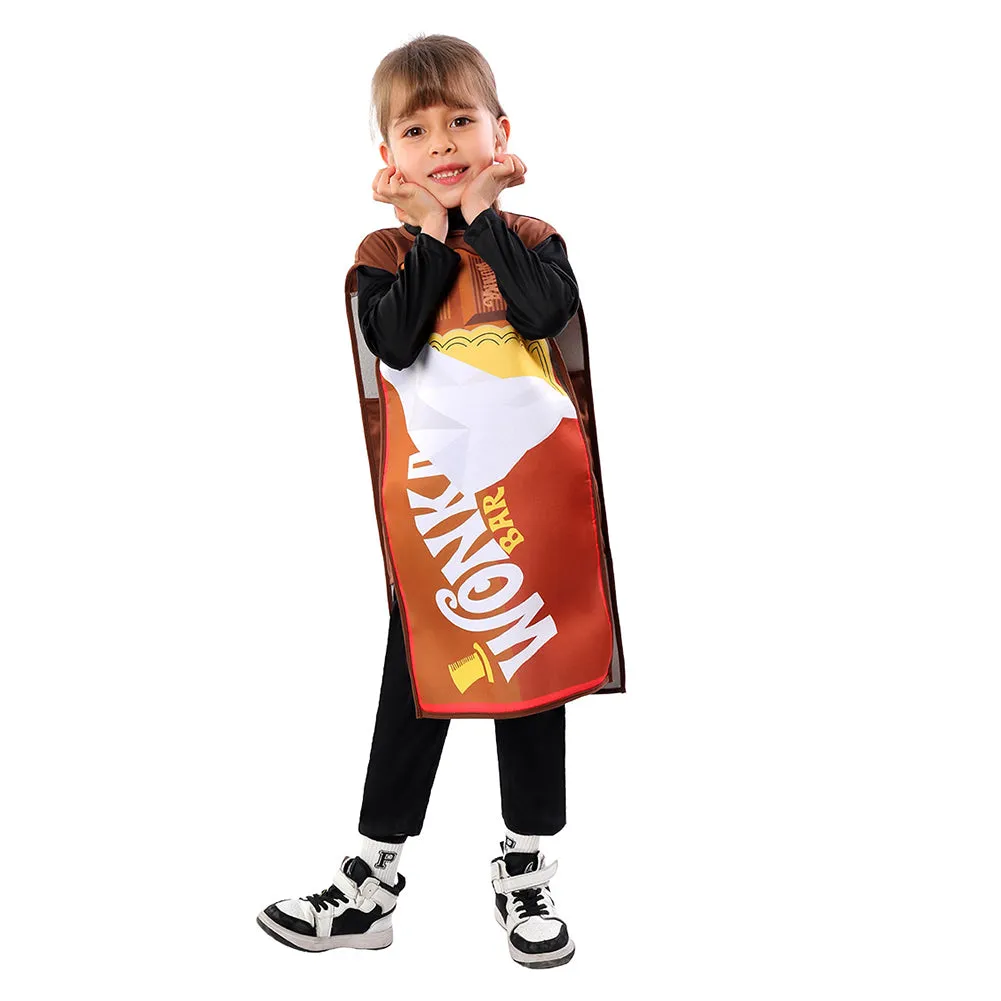 Charlie and the Chocolate Factory Kids Children Chocolate Coupon Cosplay Costume Outfits Halloween Carnival Suit