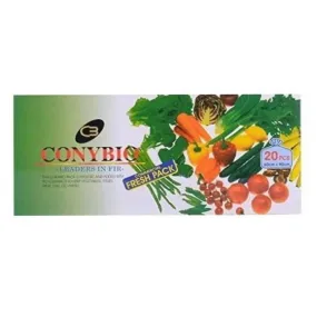 Conybio FIR Commercial Zipper Pack - Non-Toxic Plastic with Bio-Ceramics Emits Far Infrared Rays (FIR) - KEEPS FOOD FRESH FOR LONGER DURATION in Refrigerator (Capacity 5 Kgs, 20 FIR Bags)