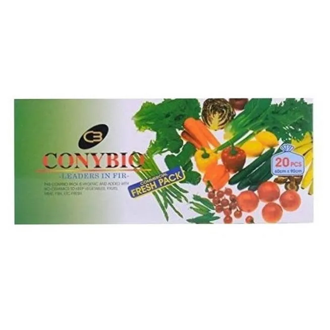 Conybio FIR Commercial Zipper Pack - Non-Toxic Plastic with Bio-Ceramics Emits Far Infrared Rays (FIR) - KEEPS FOOD FRESH FOR LONGER DURATION in Refrigerator (Capacity 5 Kgs, 20 FIR Bags)