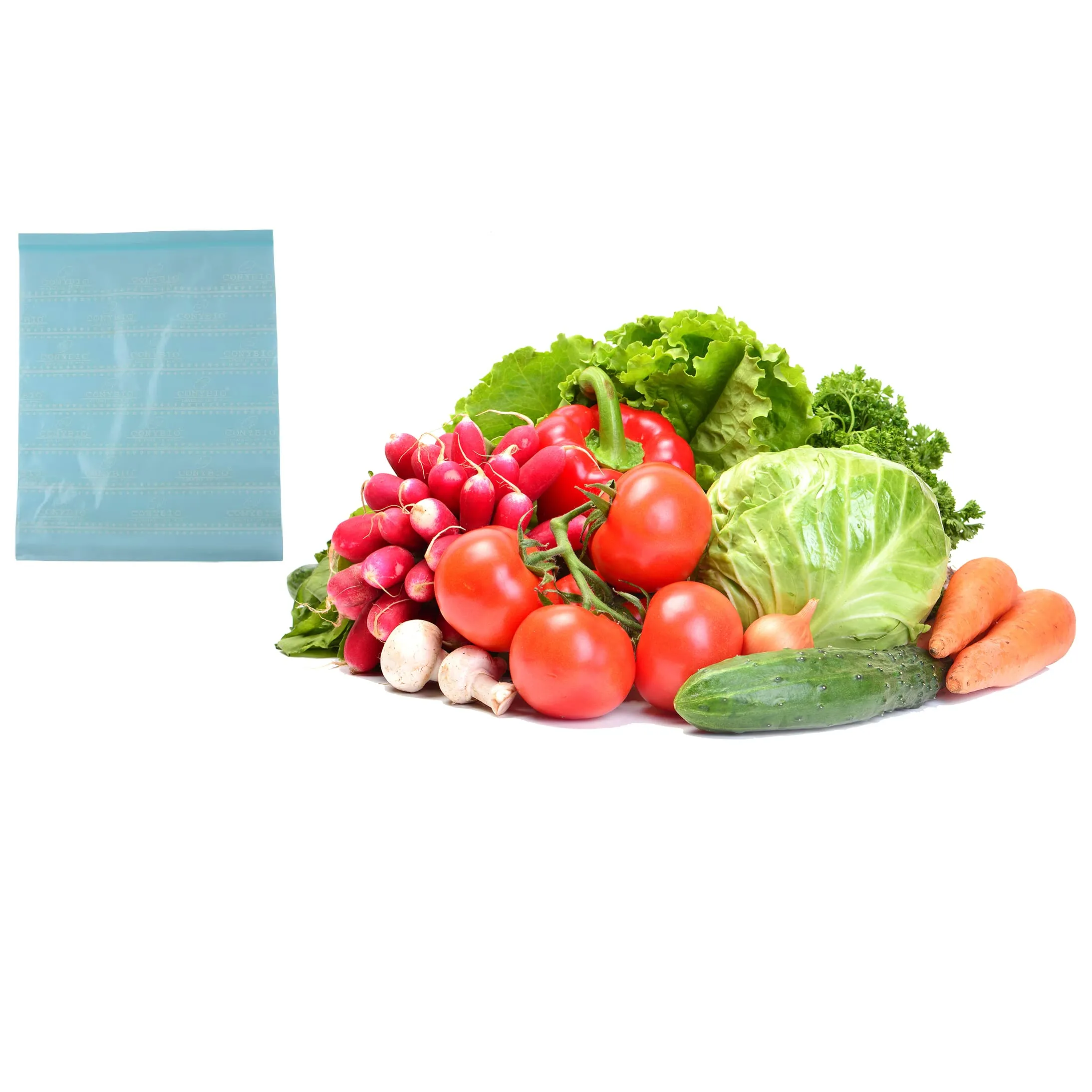 Conybio FIR Commercial Zipper Pack - Non-Toxic Plastic with Bio-Ceramics Emits Far Infrared Rays (FIR) - KEEPS FOOD FRESH FOR LONGER DURATION in Refrigerator (Capacity 5 Kgs, 20 FIR Bags)