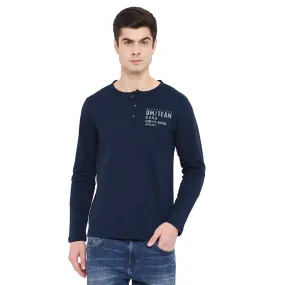 Duke Stardust Men Henley Neck Solid T-Shirt(6060)