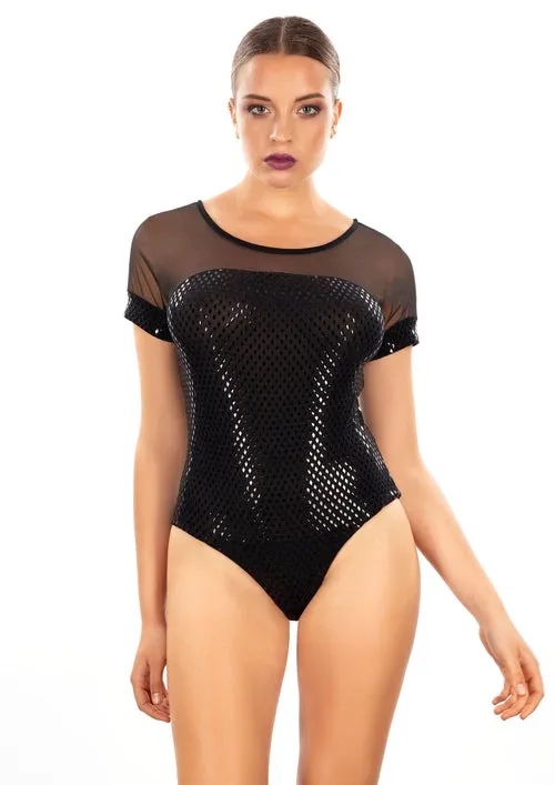 EGI Exclusive Collections Black Lurex Bodysuit