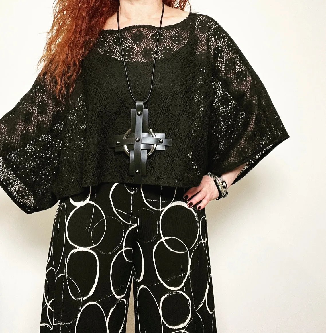 Havana Top - Black cotton lace