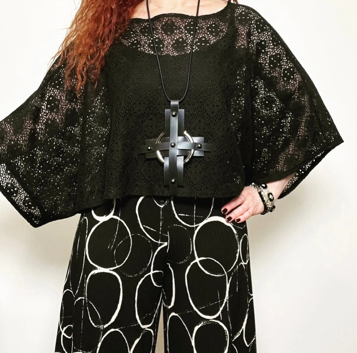 Havana Top - Black cotton lace