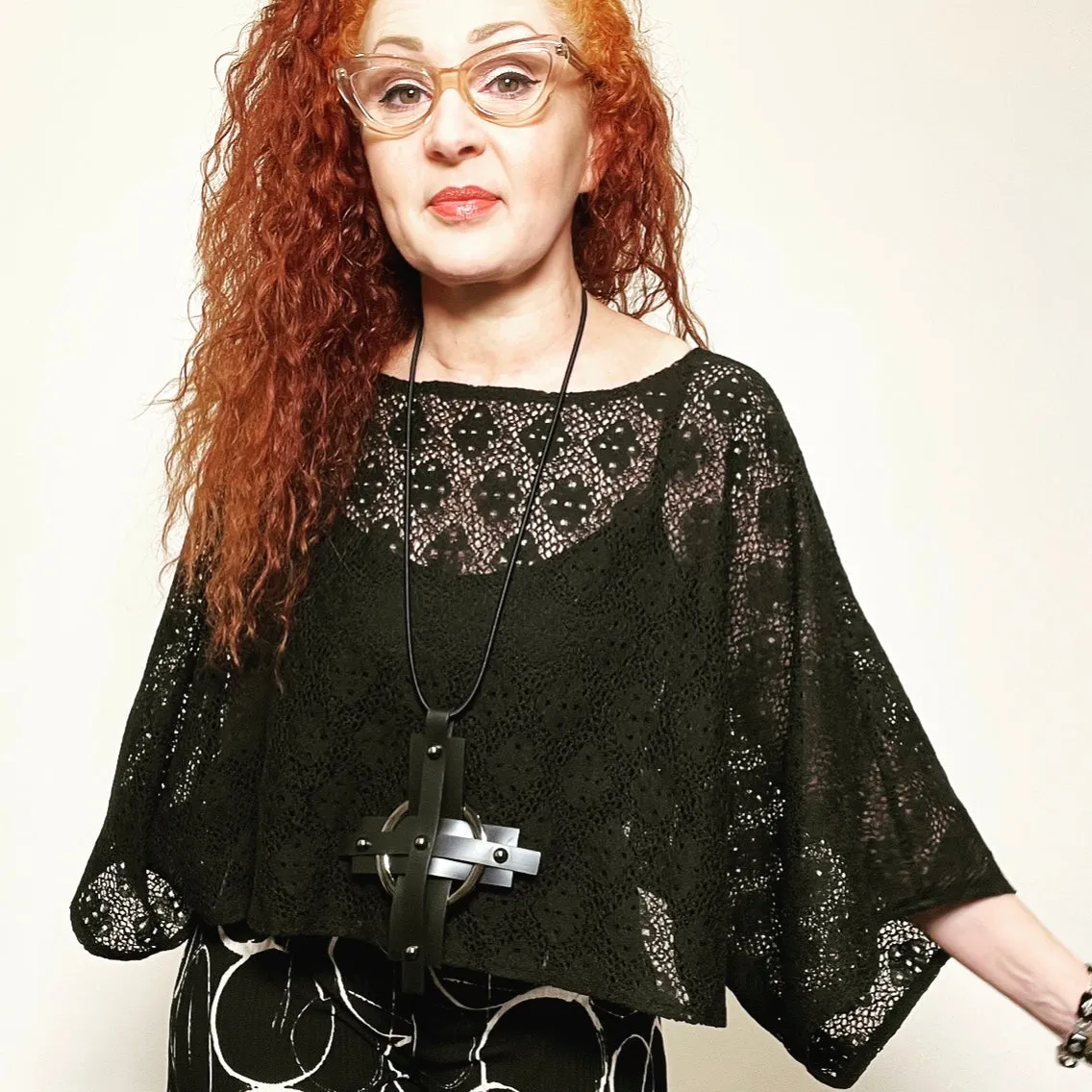 Havana Top - Black cotton lace