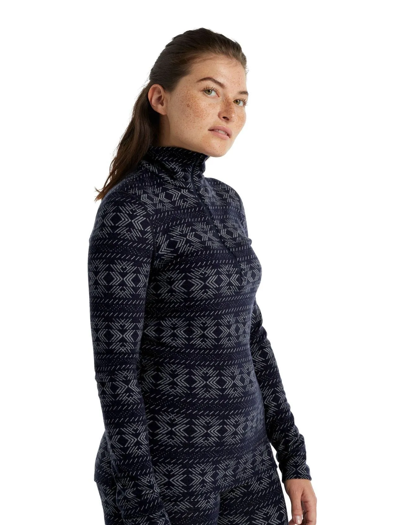 Ice Breaker Women's Merino 250 Vertex Long Sleeve 1/2 Zip Thermal Top Crystalline