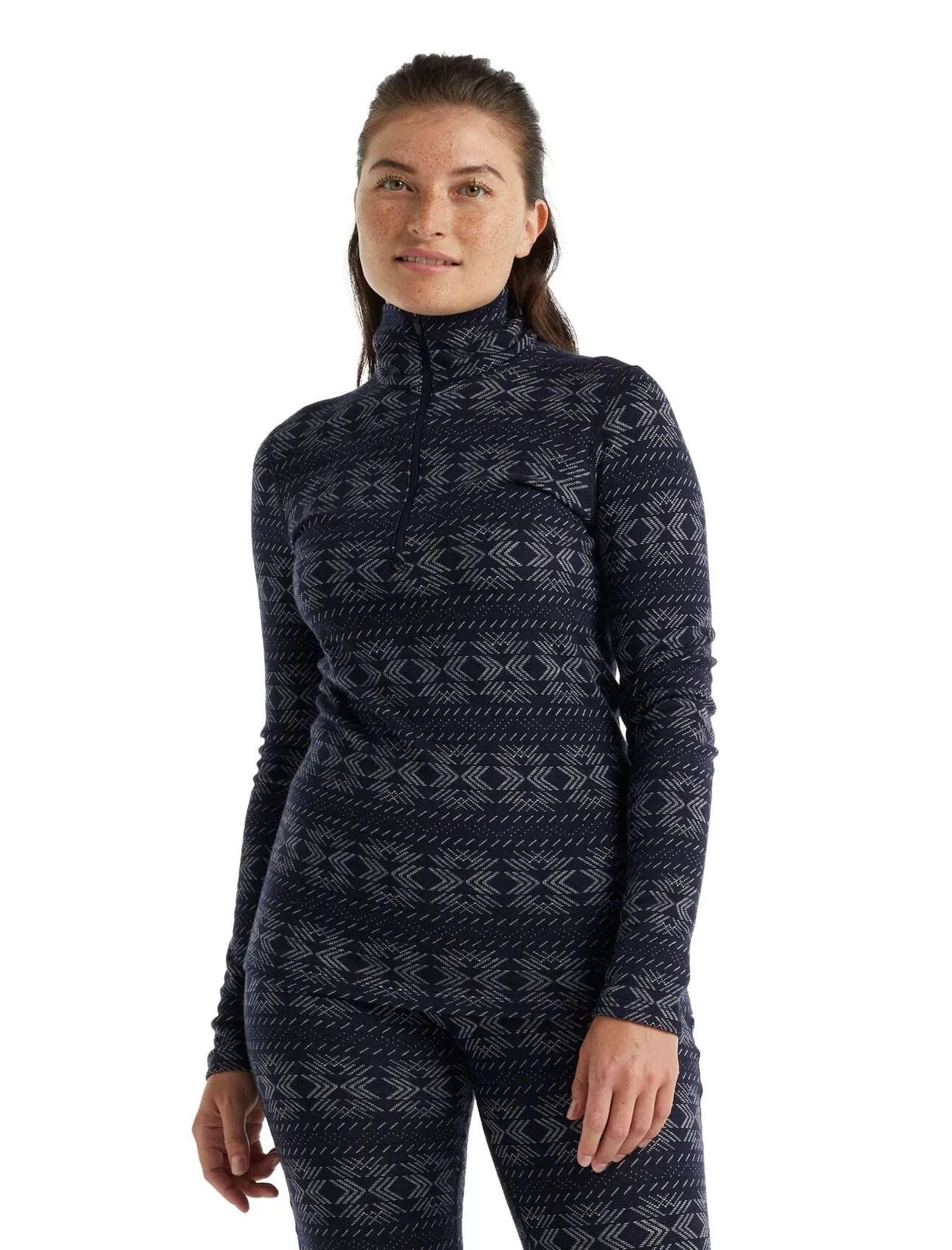 Ice Breaker Women's Merino 250 Vertex Long Sleeve 1/2 Zip Thermal Top Crystalline