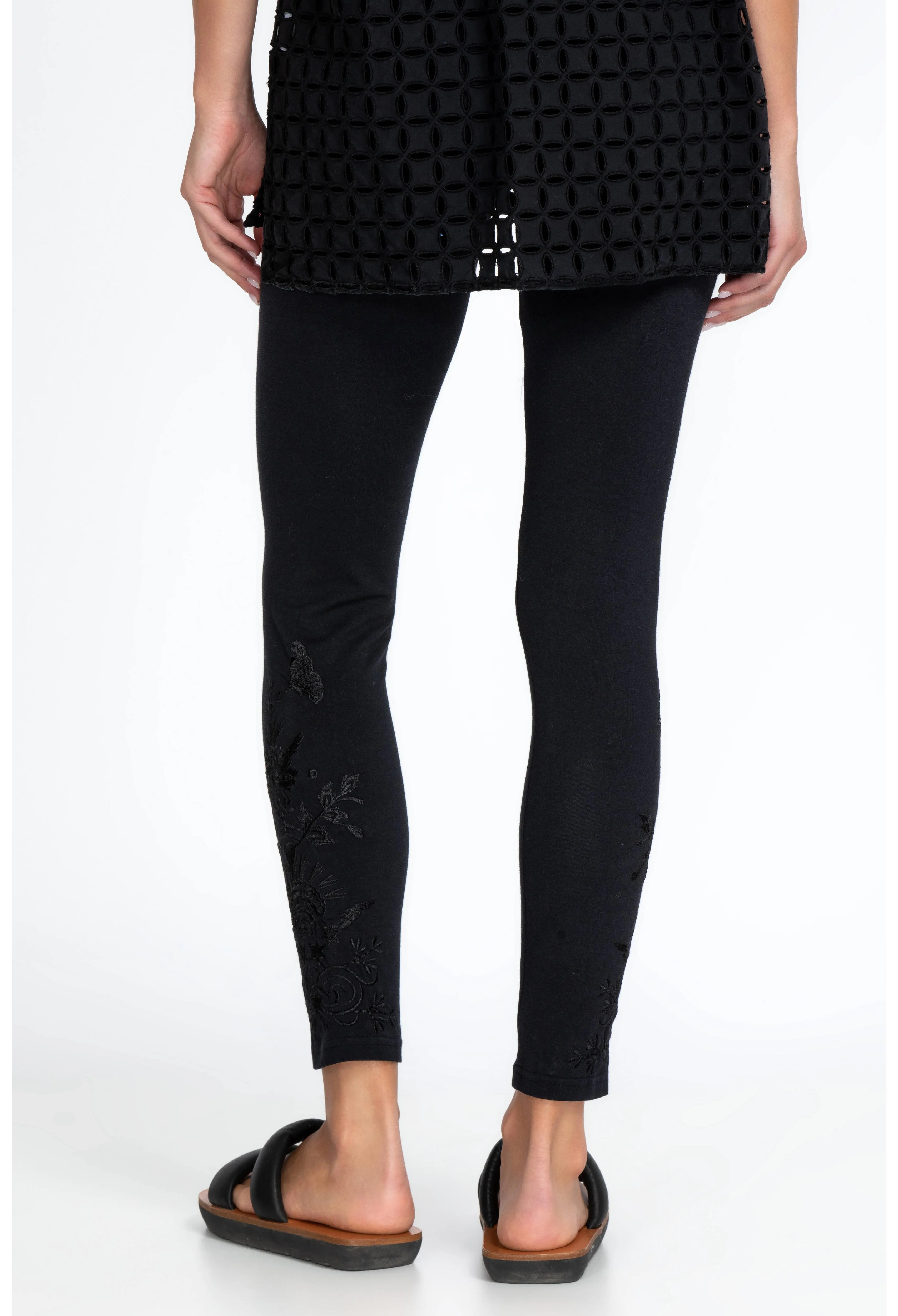 Johnny Was The Arzella Tonal Leggings Black XLarge