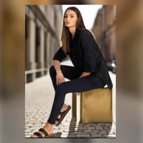 Johnny Was The Arzella Tonal Leggings Black XLarge