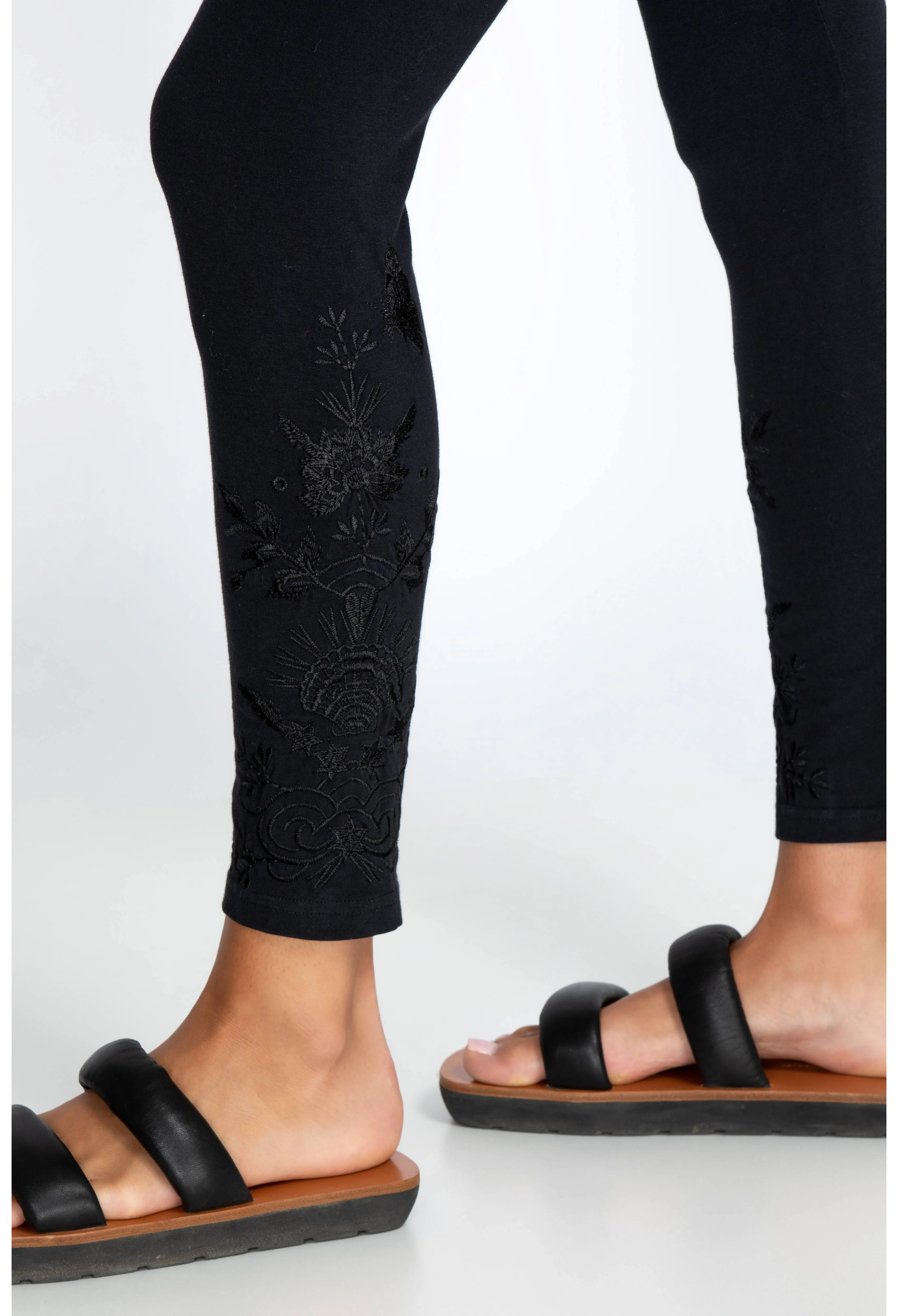 Johnny Was The Arzella Tonal Leggings Black XLarge