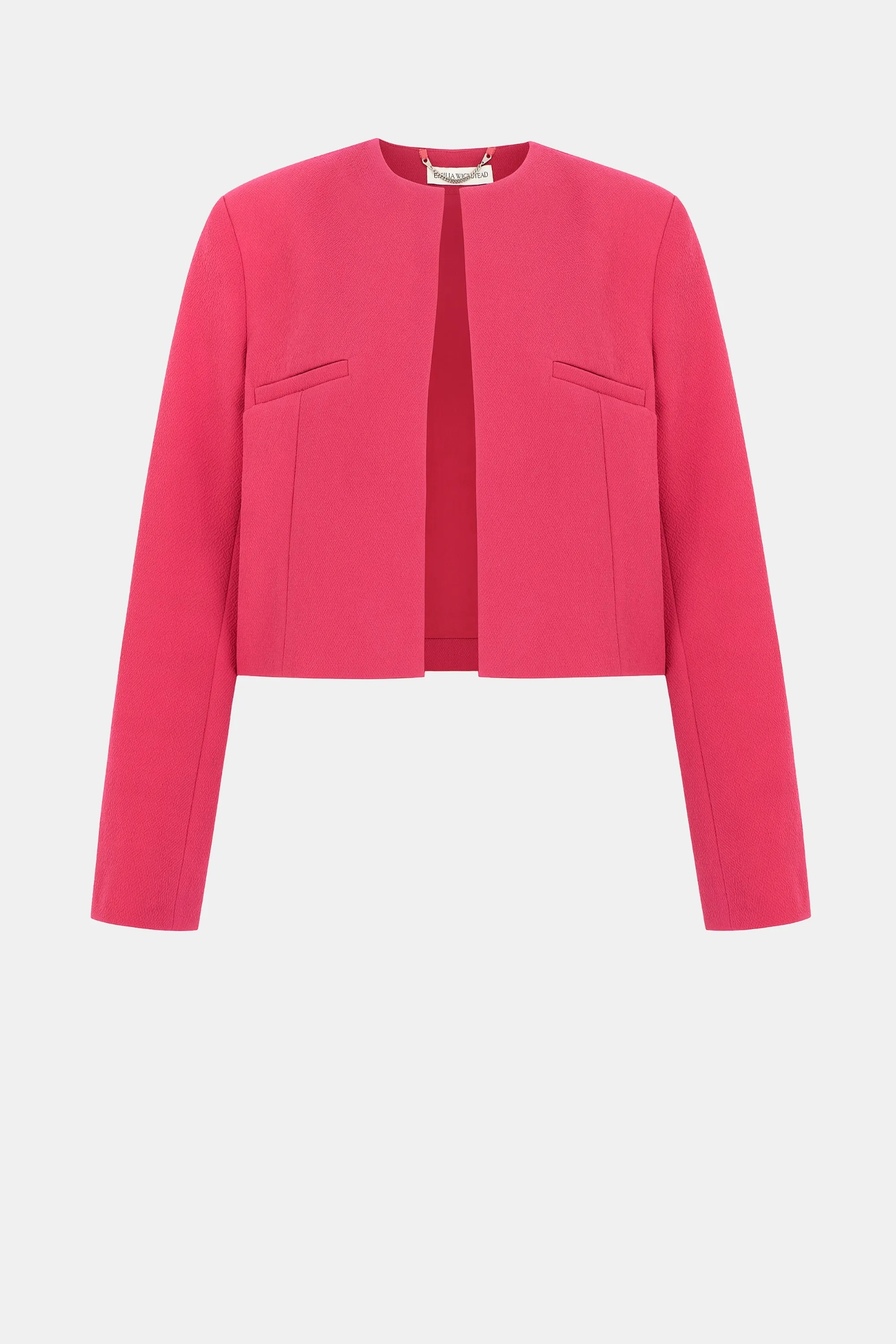 Mirca Jacket In Watermelon Pink Double Crepe
