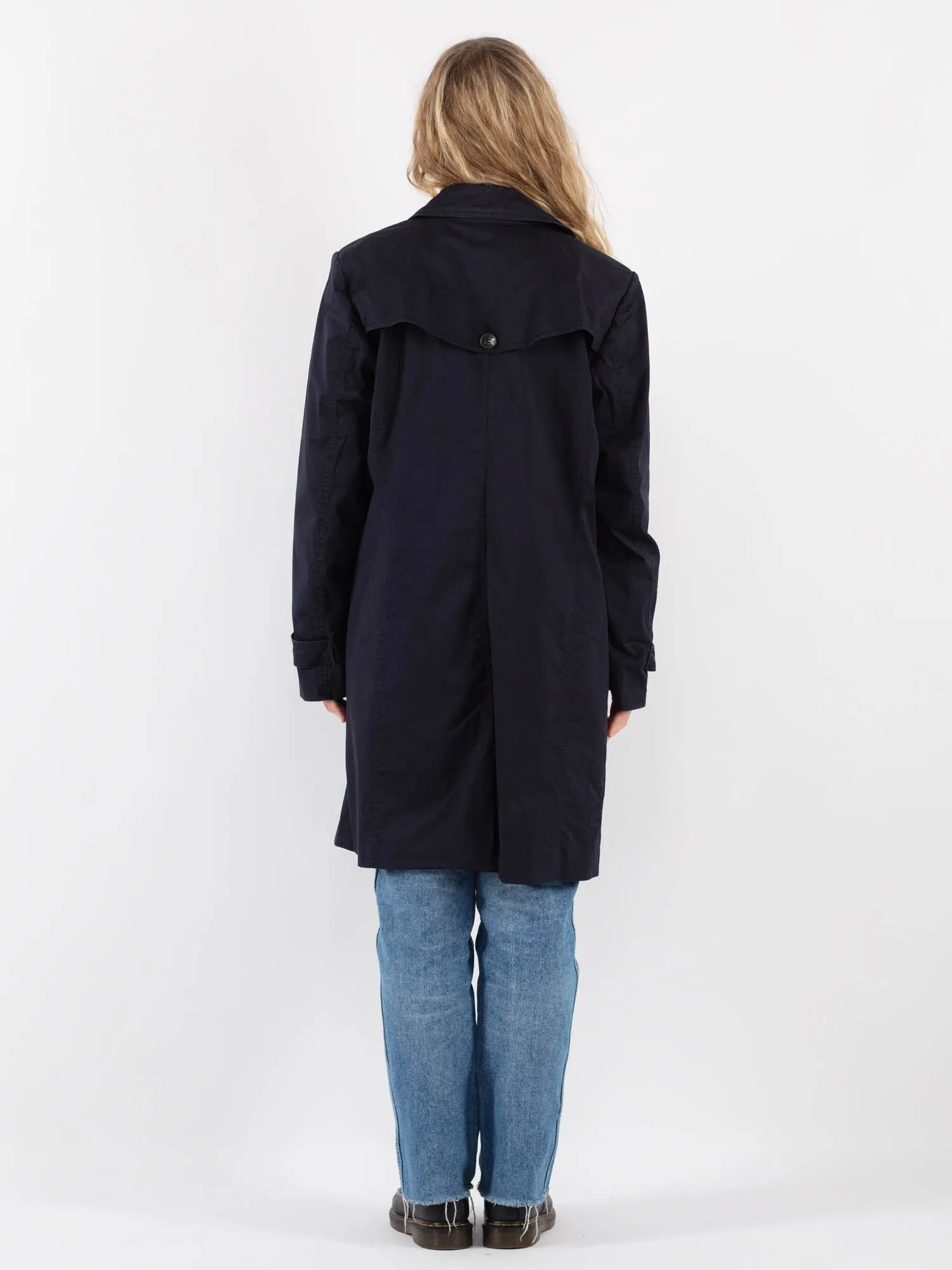 Vintage 00's Women Trench Coat in Blue